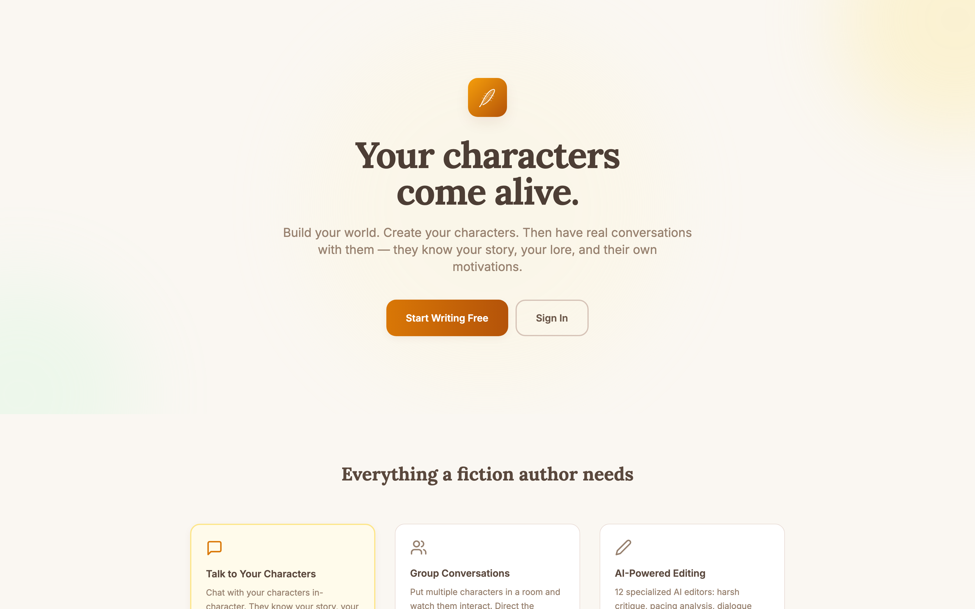 CharacterQuill - Project Screenshot